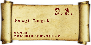 Dorogi Margit névjegykártya